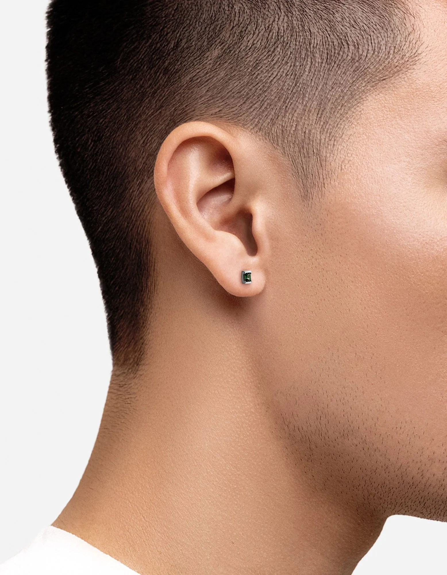 Valor Quartz Stud Earring, Sterling Silver