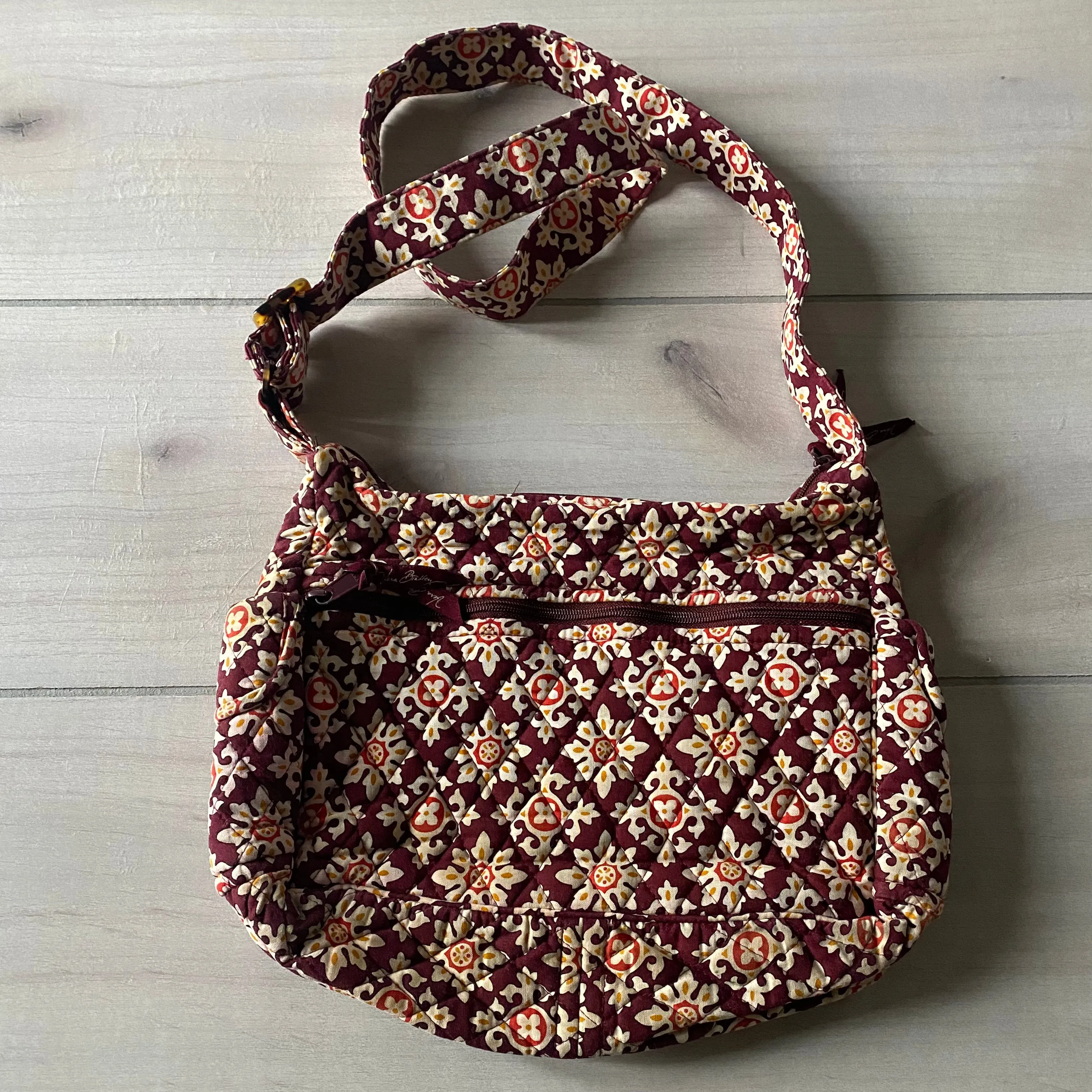 Vera Bradley Medallion Maroon Crossbody Handbag