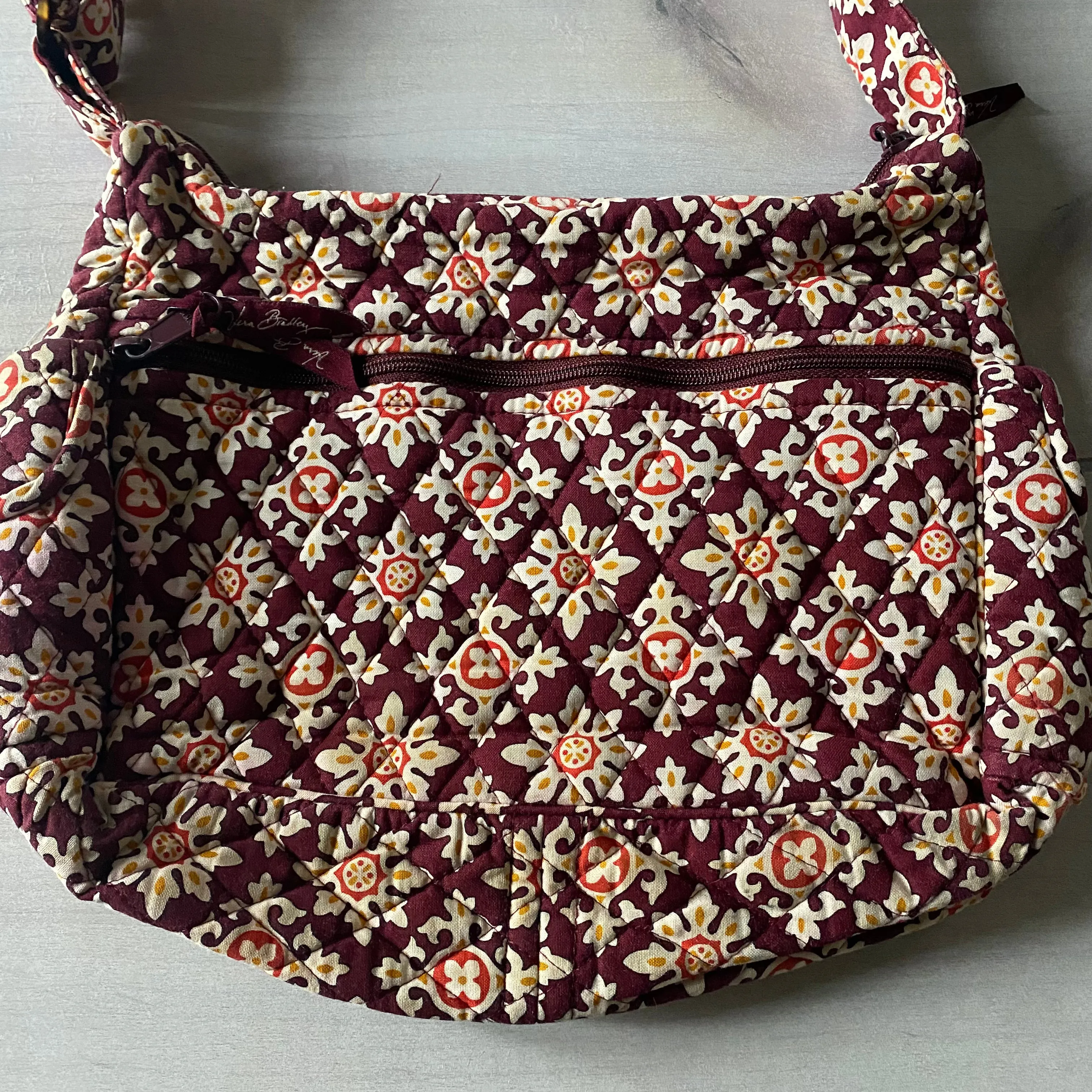 Vera Bradley Medallion Maroon Crossbody Handbag