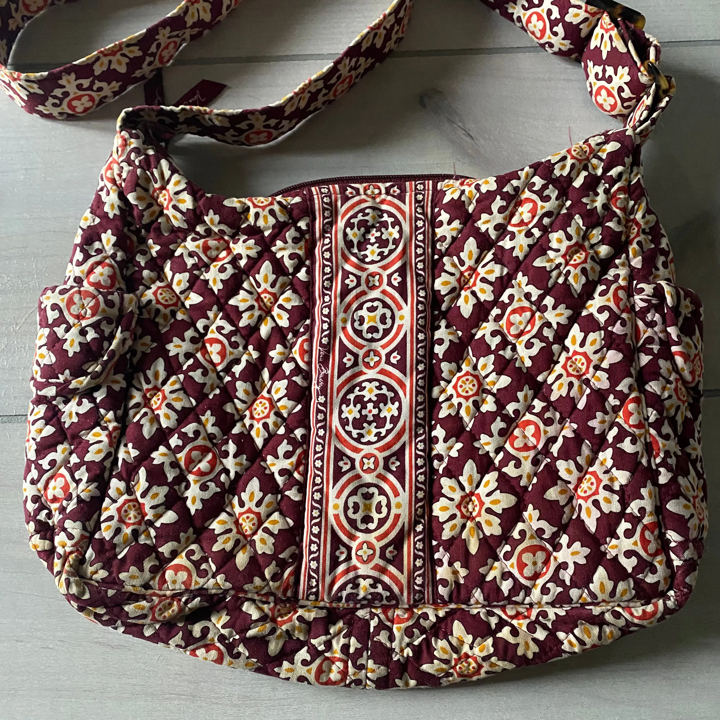 Vera Bradley Medallion Maroon Crossbody Handbag