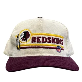 Vintage 90s NFL Ted Fletcher Washington Redskins Corduroy Snapback Hat