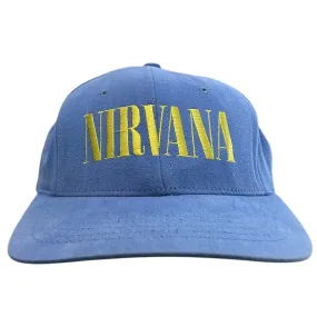 Vintage 90s Nirvana Nevermind Promo Blue Snapback Hat