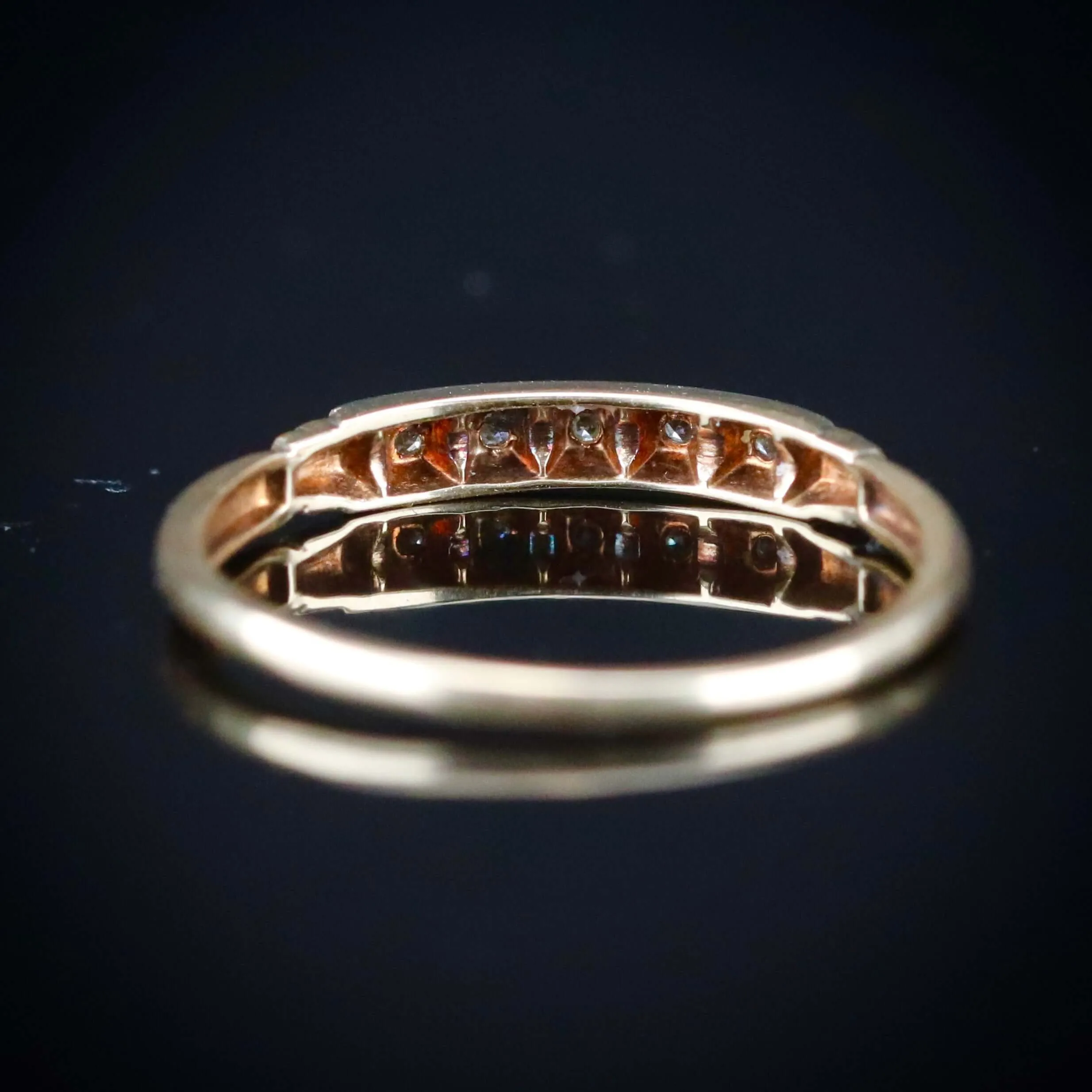 Vintage diamond 14k yellow gold band