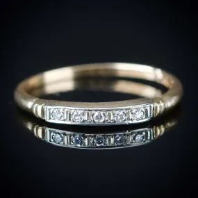 Vintage diamond 14k yellow gold band