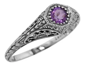 Vintage Inspired Amethyst Ring