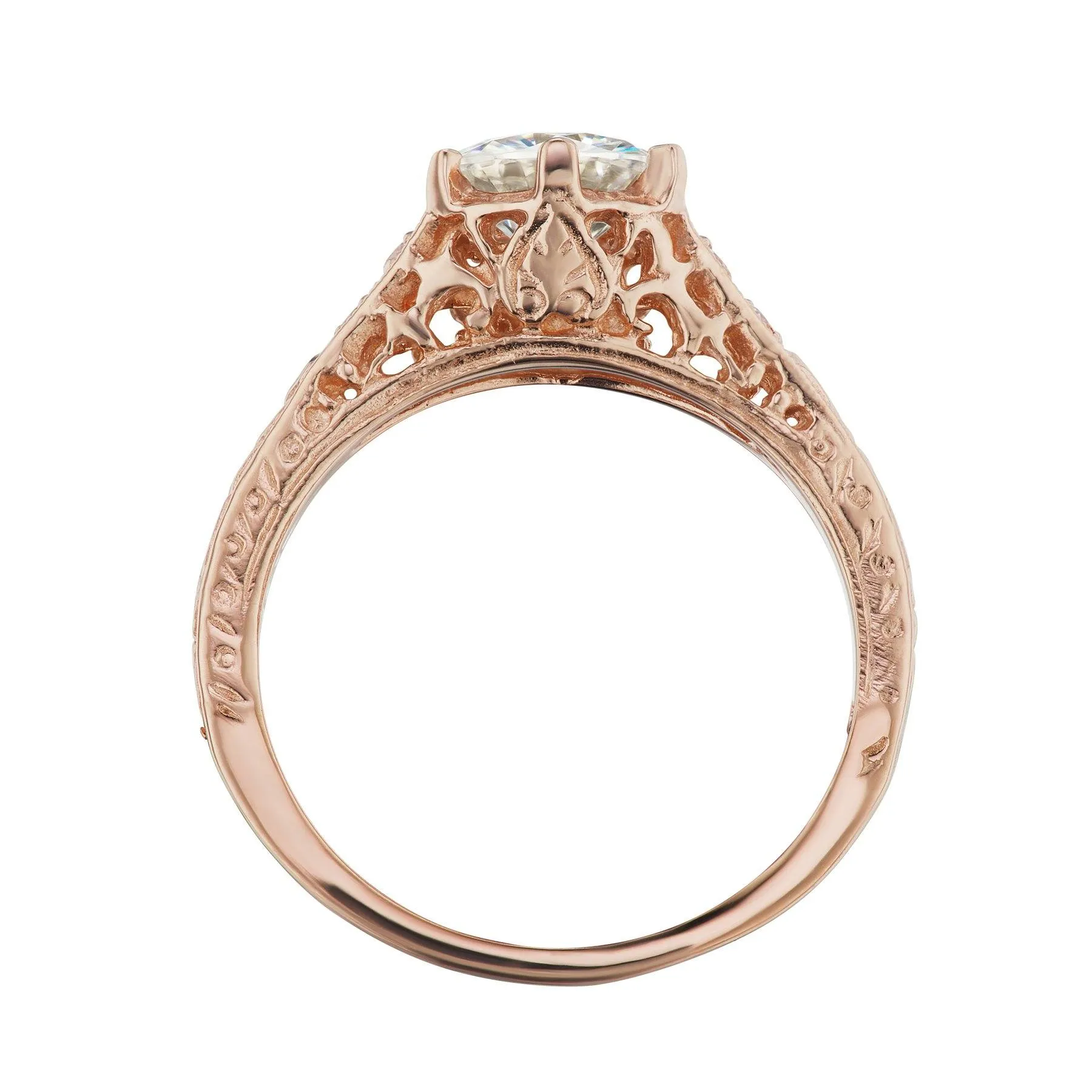 Vintage Moissanite Engagement Ring