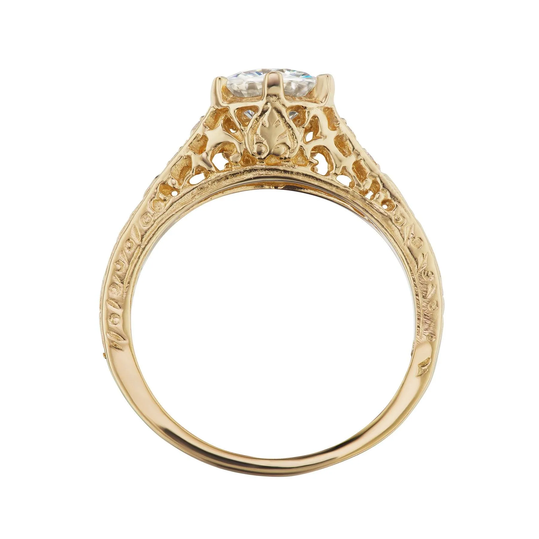 Vintage Moissanite Engagement Ring