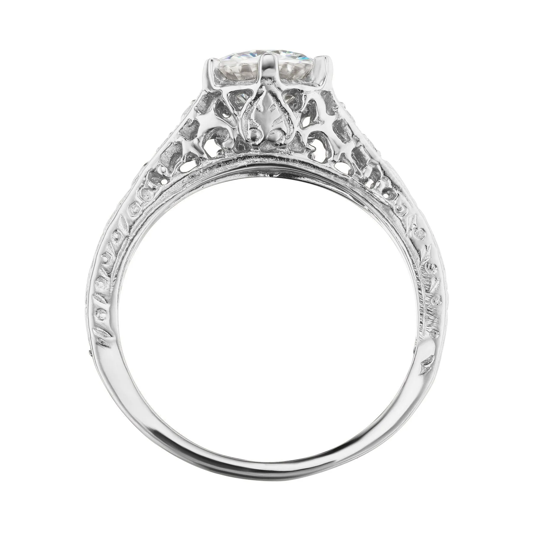 Vintage Moissanite Engagement Ring