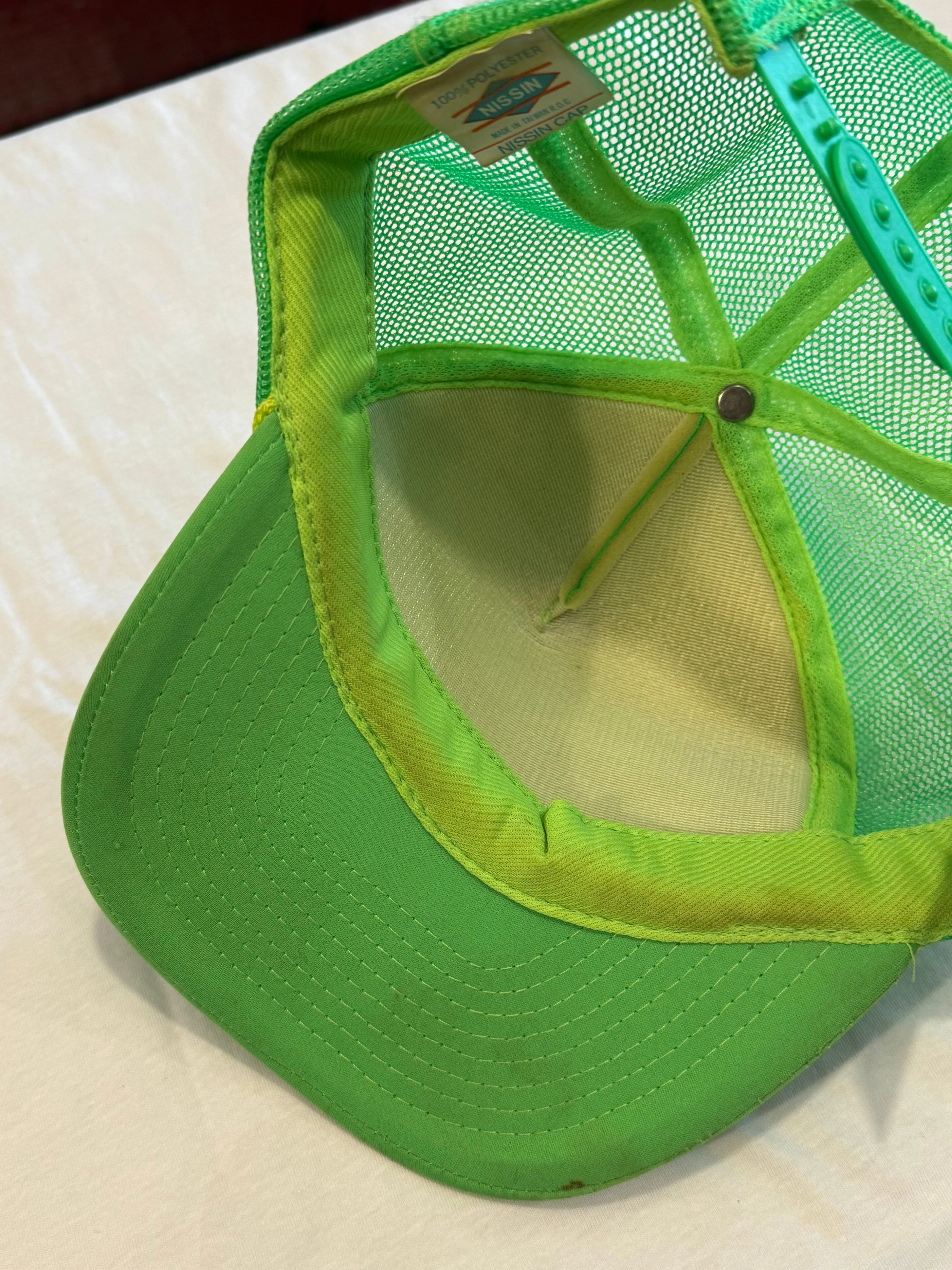 Vintage Neon Green Virginia Trucker Hat