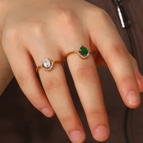 Vintage Oval Zircon Ring
