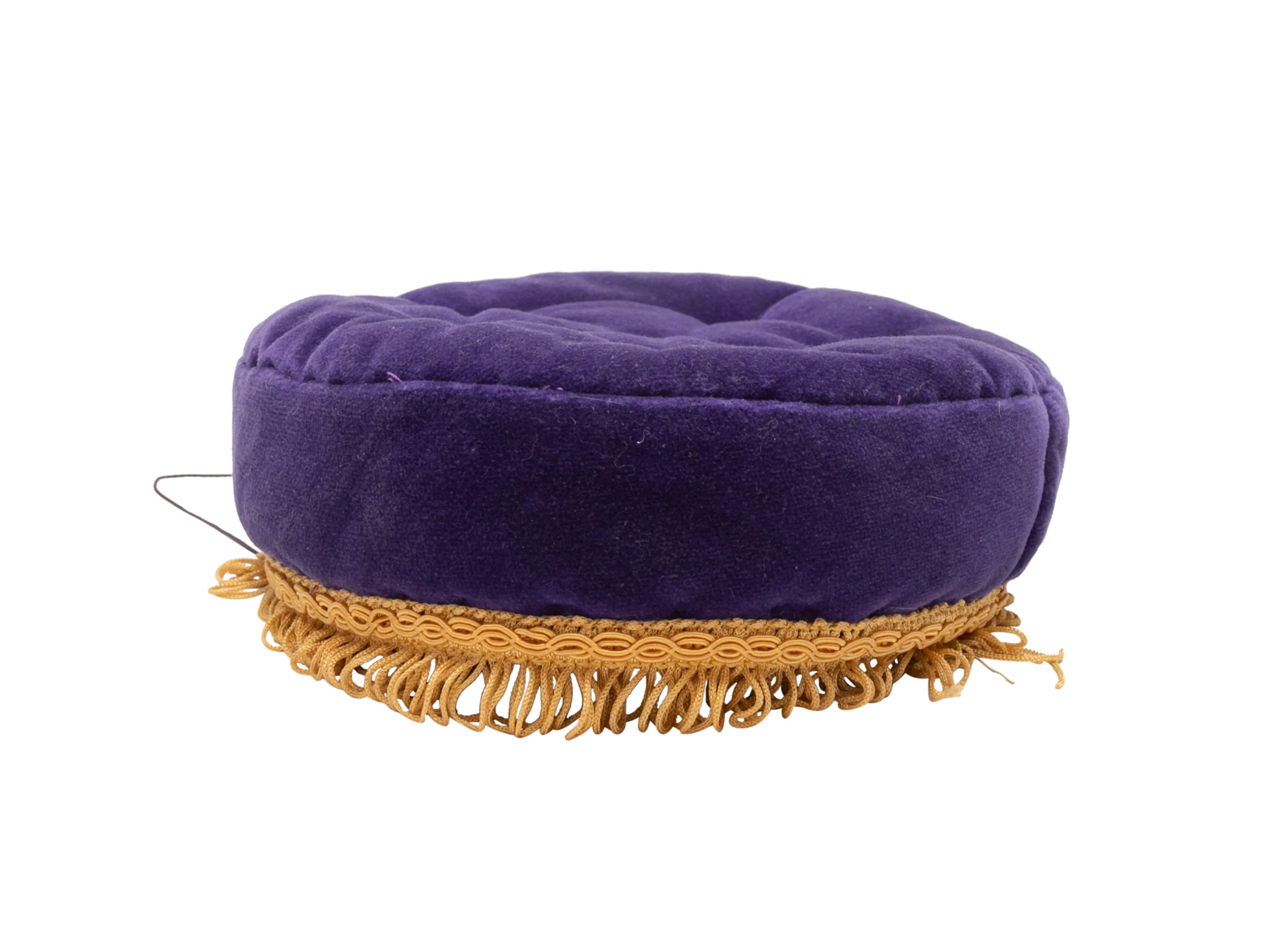 Vintage Purple & Gold Karl Lagerfeld 1985 Cushion Hat
