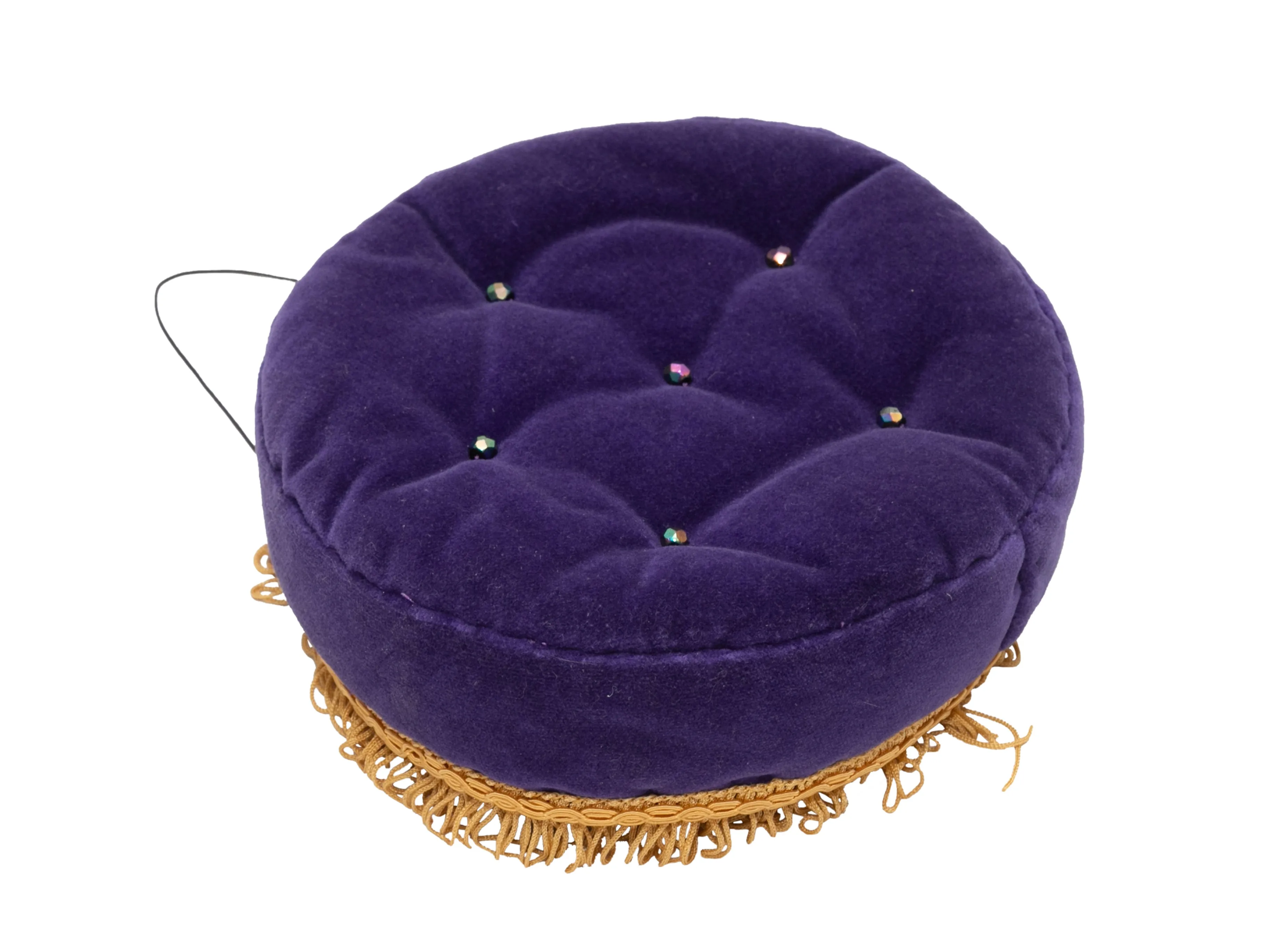 Vintage Purple & Gold Karl Lagerfeld 1985 Cushion Hat