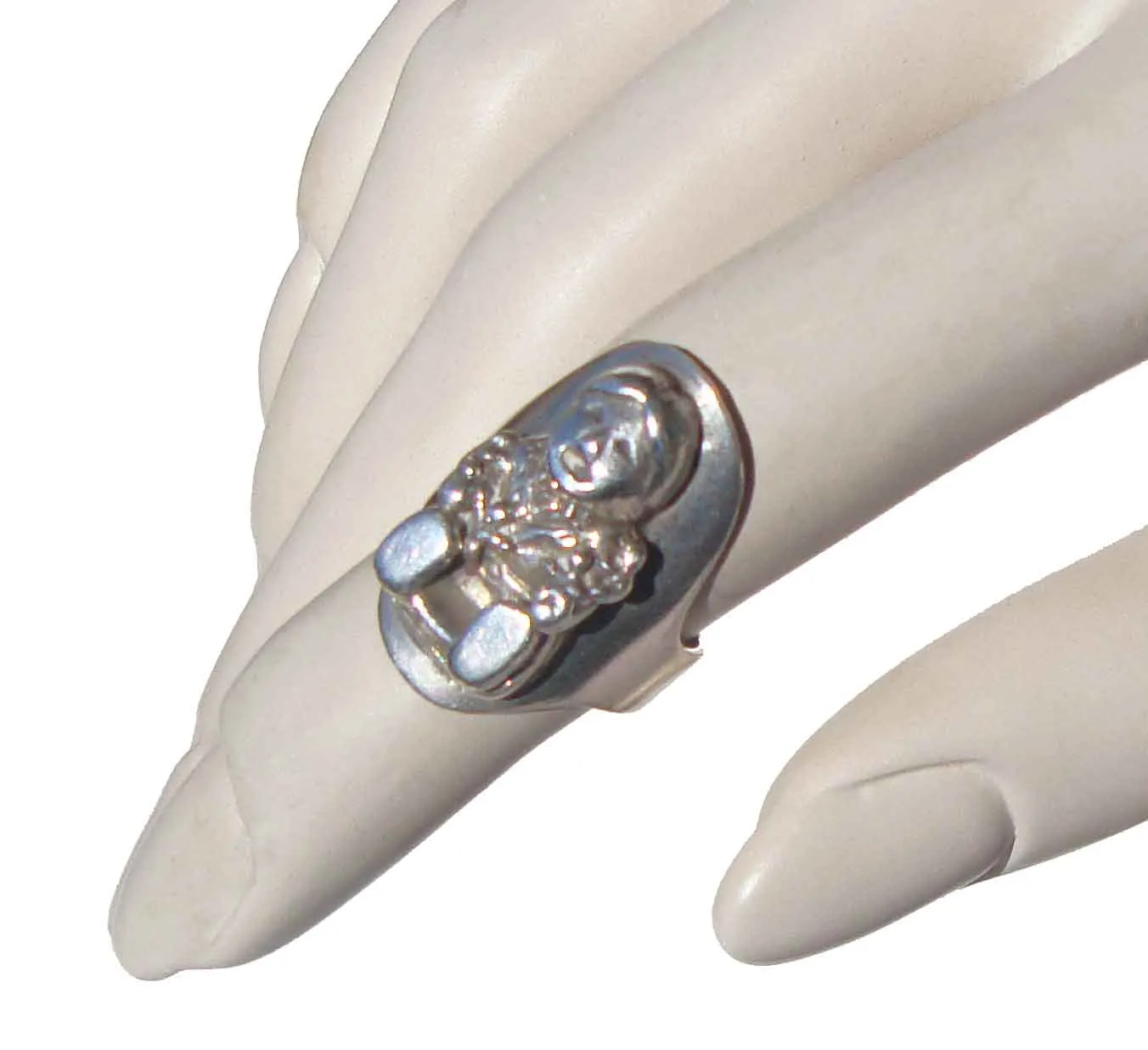 Vintage Storyteller Ring Carol Felley Sterling Silver Southwestern Sz 6