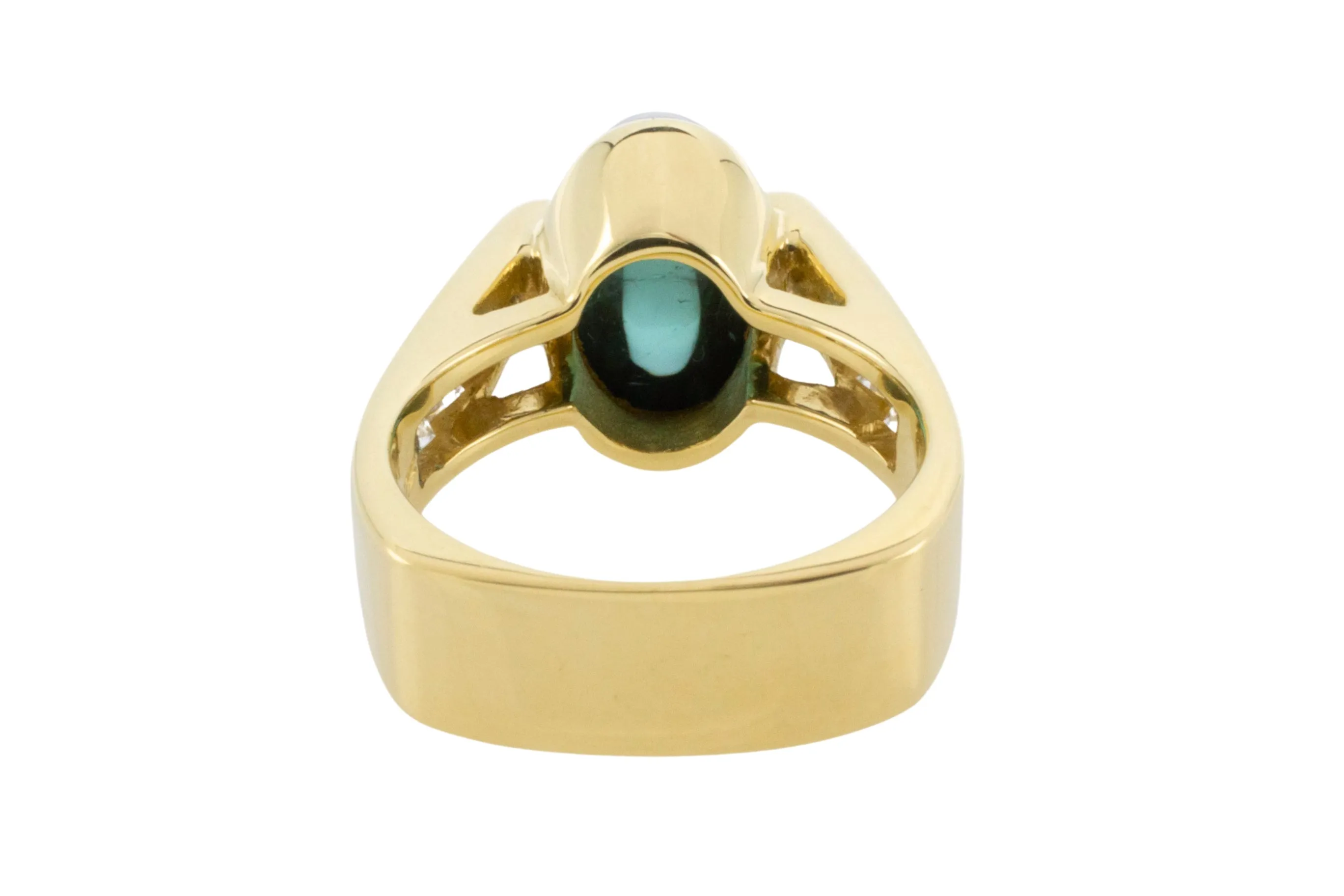 Vintage tourmaline and diamond ring in 18 carat gold