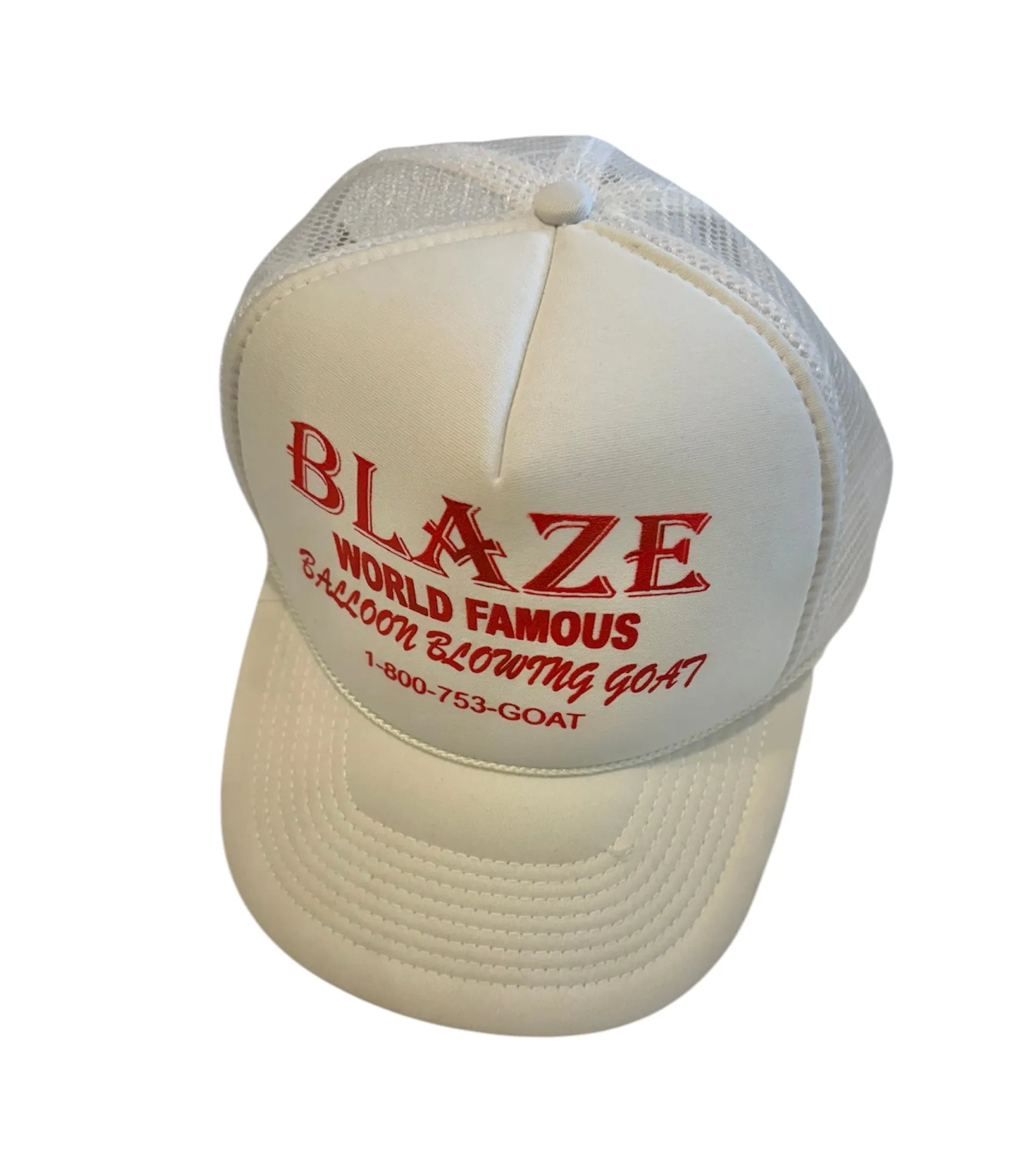 Vintage White BLAZE Trucker Hat