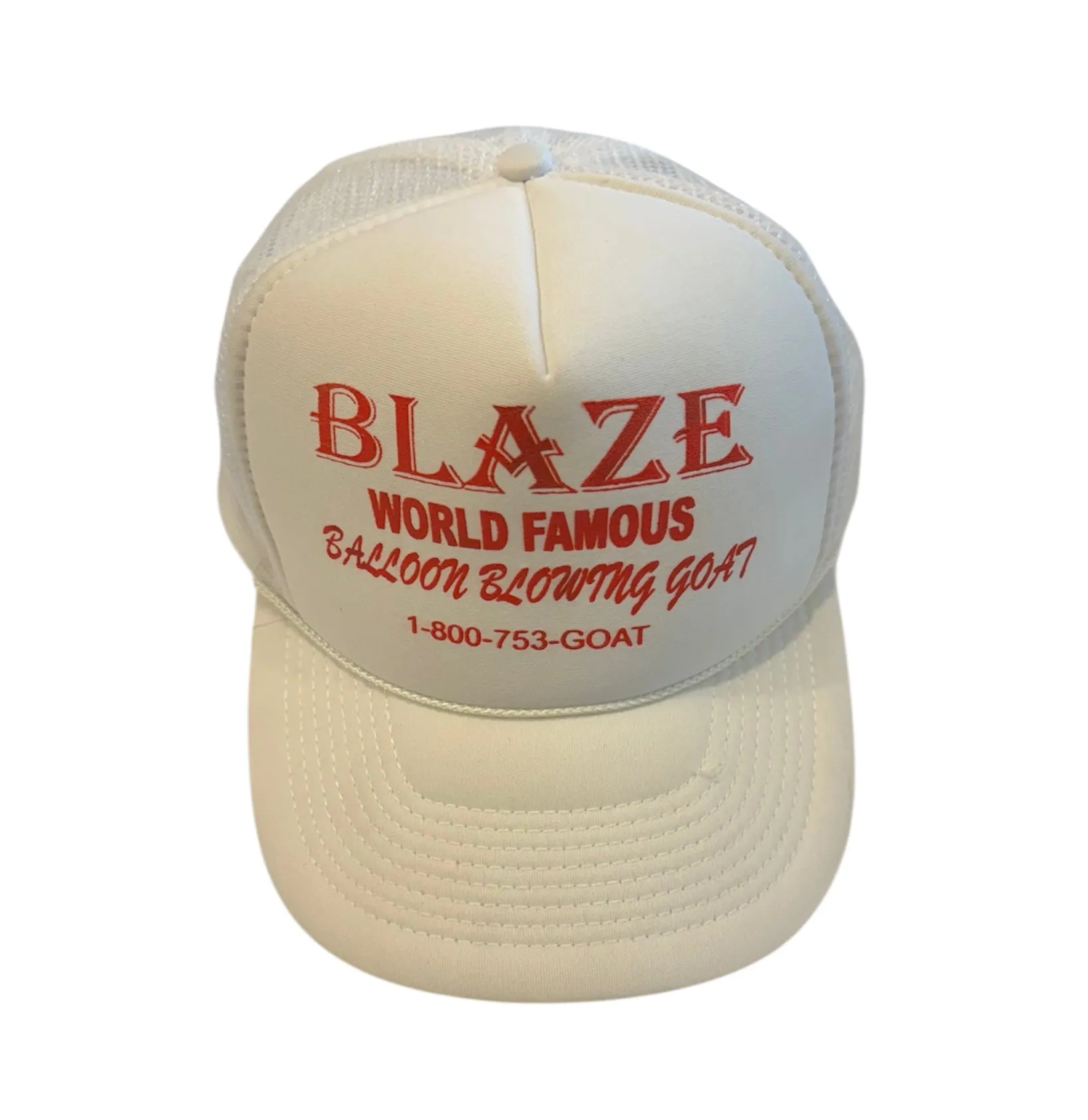 Vintage White BLAZE Trucker Hat