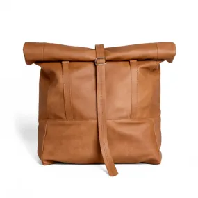 Wanderlust Rolltop Backpack Camel by Lee Coren