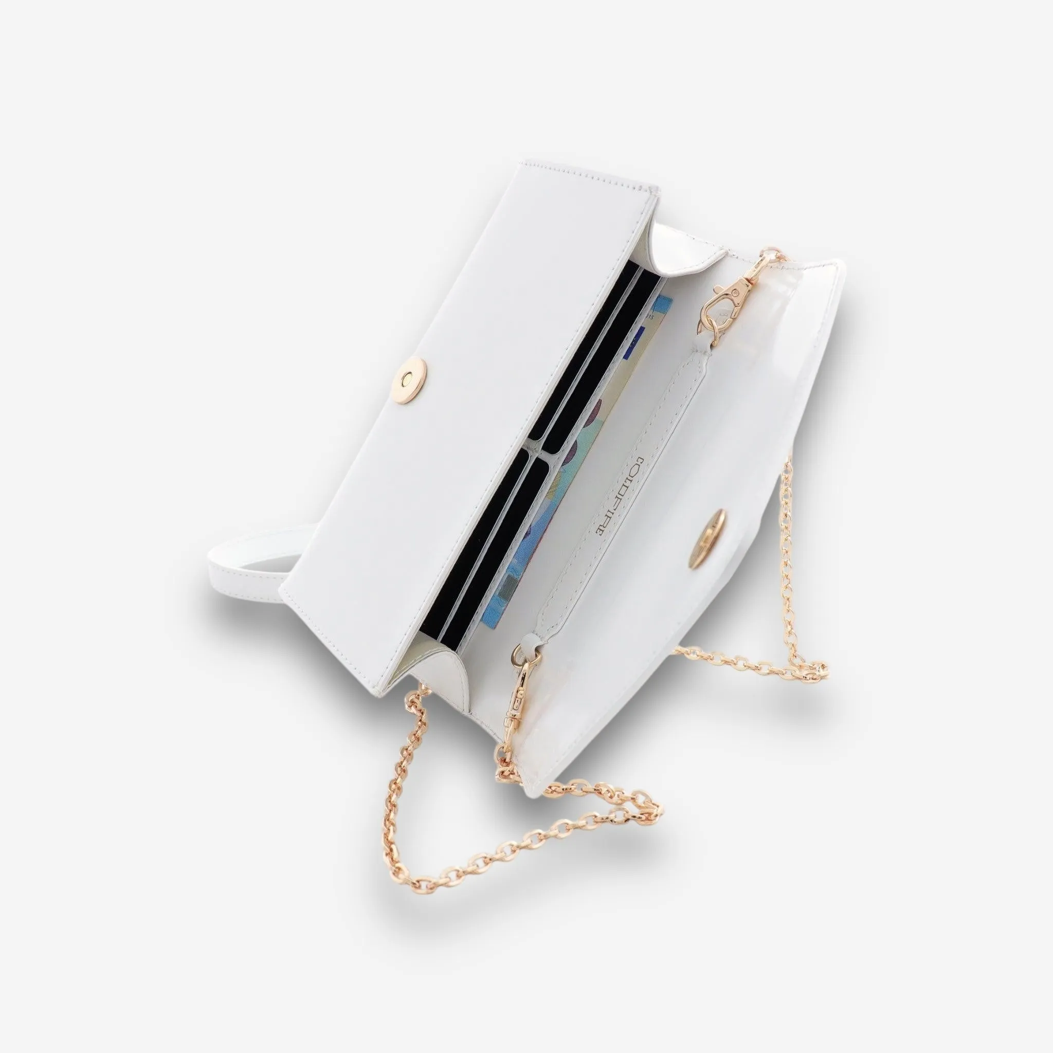 Whisper Gold - White Semi Patent