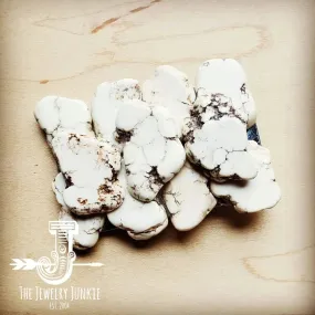 White Turquoise Slab Belt Buckle