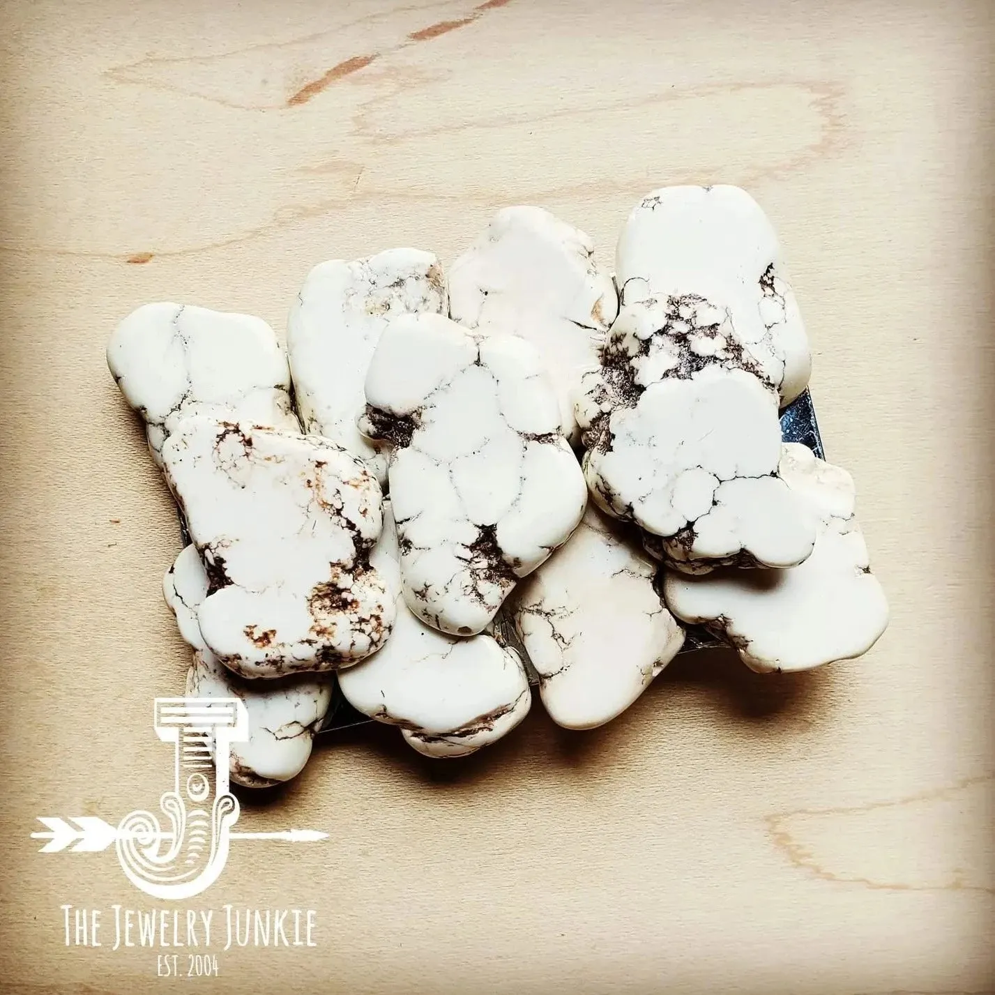 White Turquoise Slab Belt Buckle