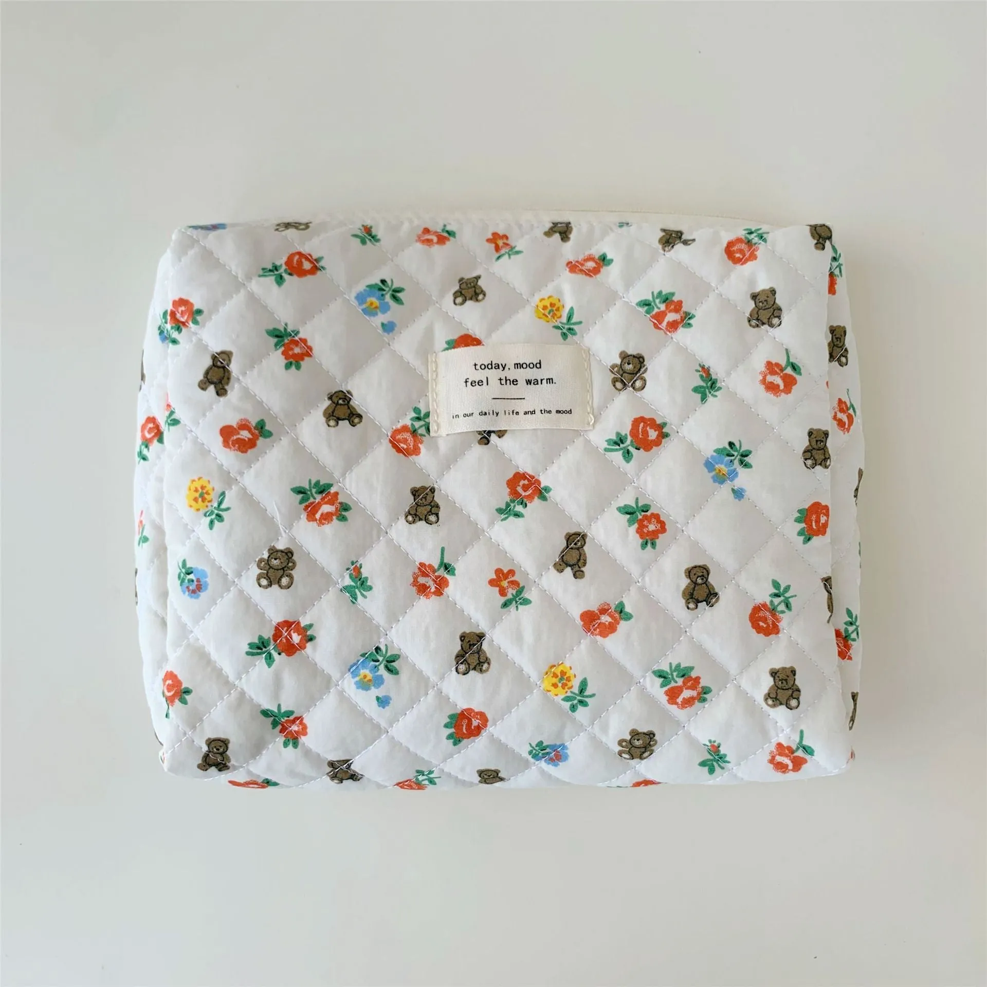 Wholesale Floral Quilted Cotton Storage Bag Cosmetic Bag Liner