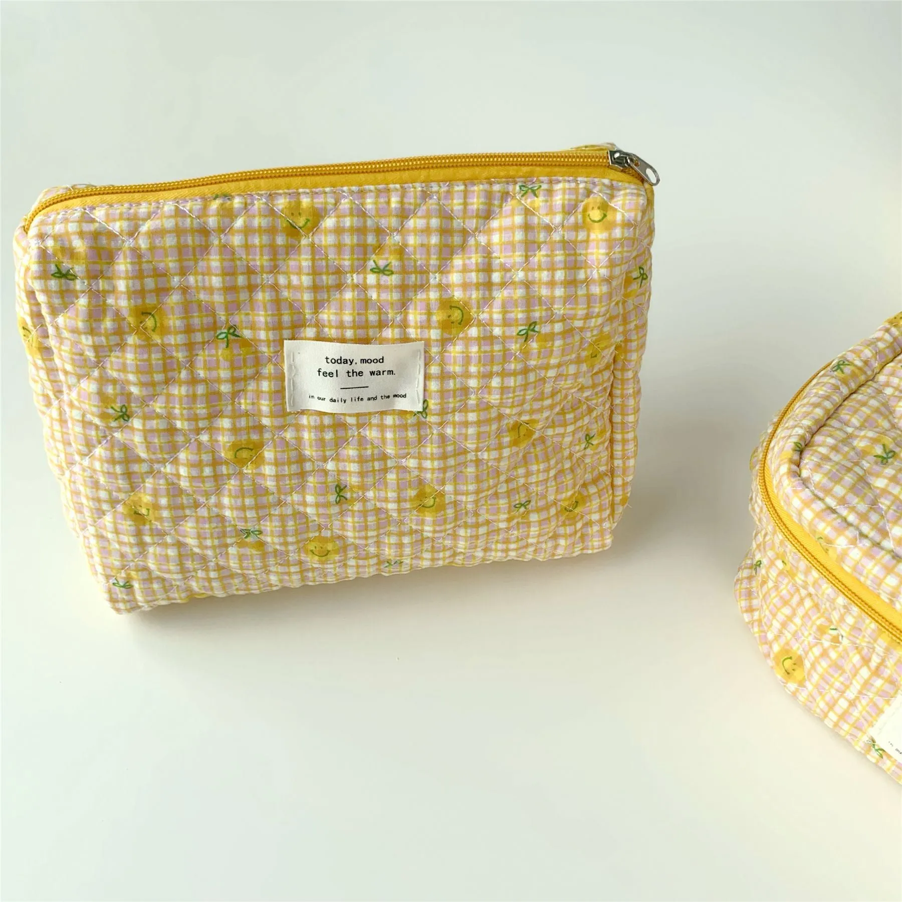 Wholesale Floral Quilted Cotton Storage Bag Cosmetic Bag Liner