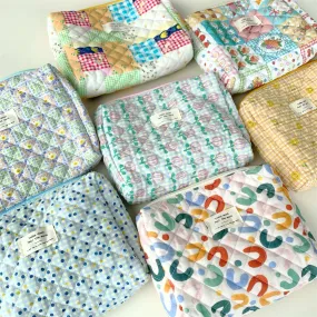 Wholesale Floral Quilted Cotton Storage Bag Cosmetic Bag Liner