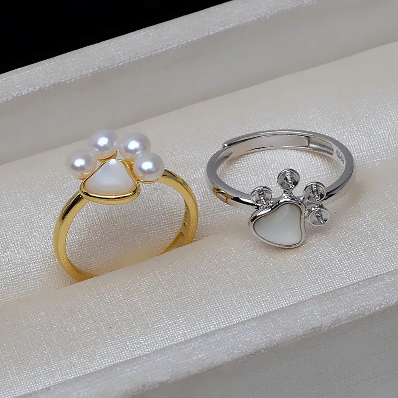 Wholesale Lovely Cat Claws DIY Pearl Jewelry Settings