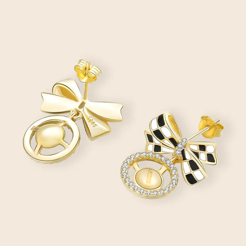 Wholesale Price Bow Knot Pear Earring Setting-Feliz Pearl