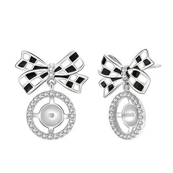 Wholesale Price Bow Knot Pear Earring Setting-Feliz Pearl
