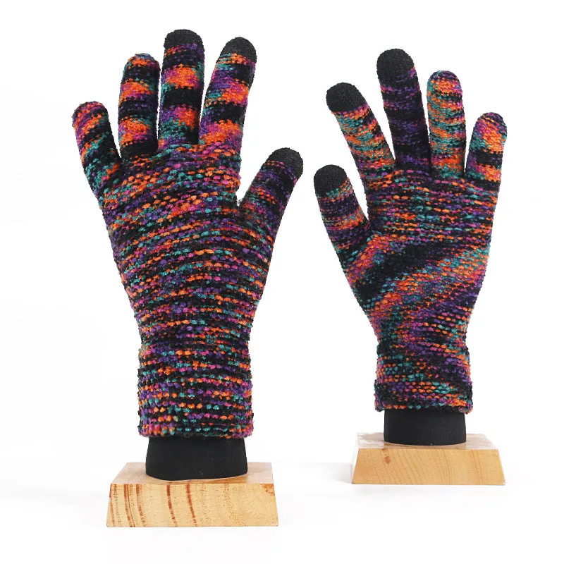 Wholesale Touch Screen Gloves Winter Outdoor Cold-proof Warm Knitted Gloves