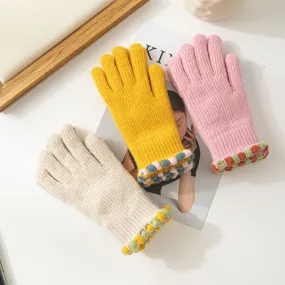 Wholesale Winter Touch Screen Warm Wool Knitted Gloves