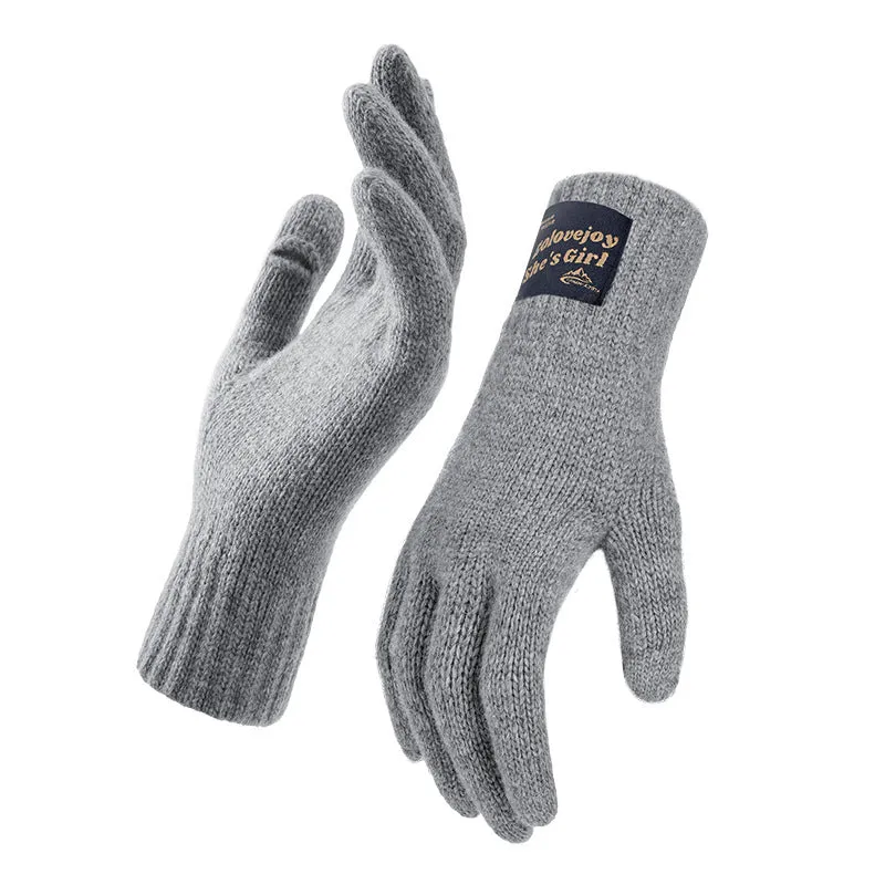 Wholesale Winter Warm Wool Touch Screen Knitted Thickened Gloves