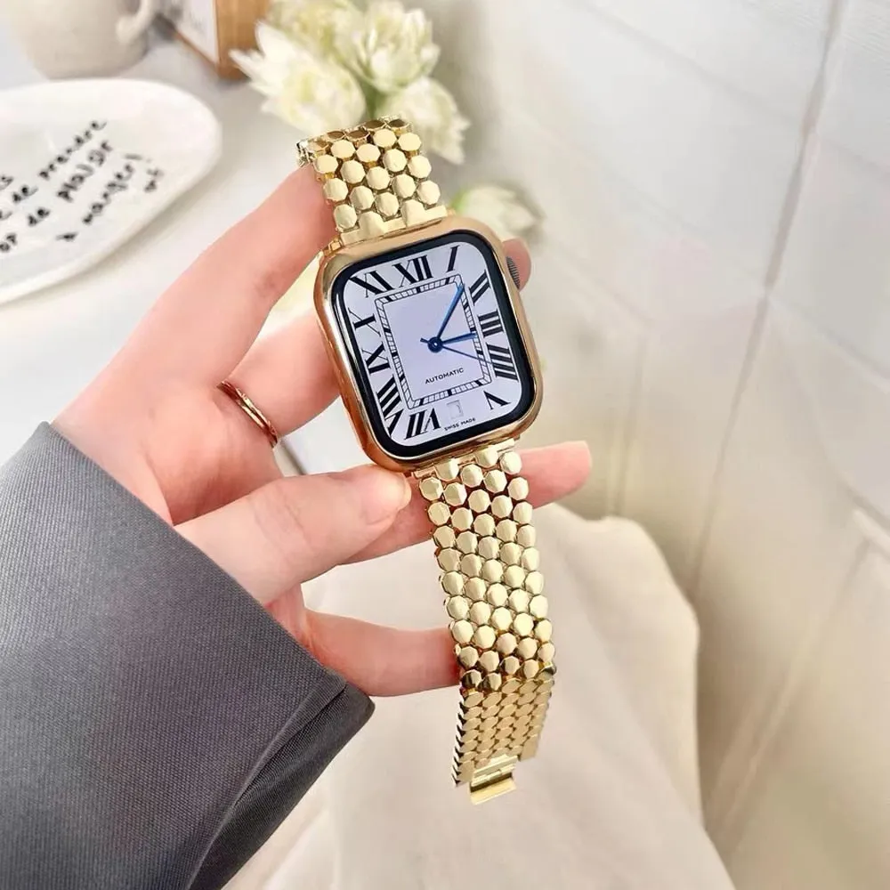 women apple watch gold band