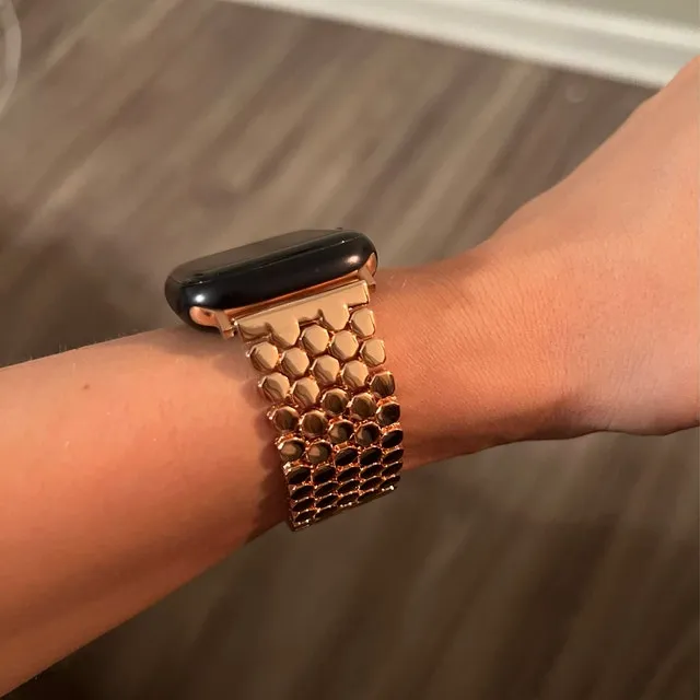 women apple watch gold band