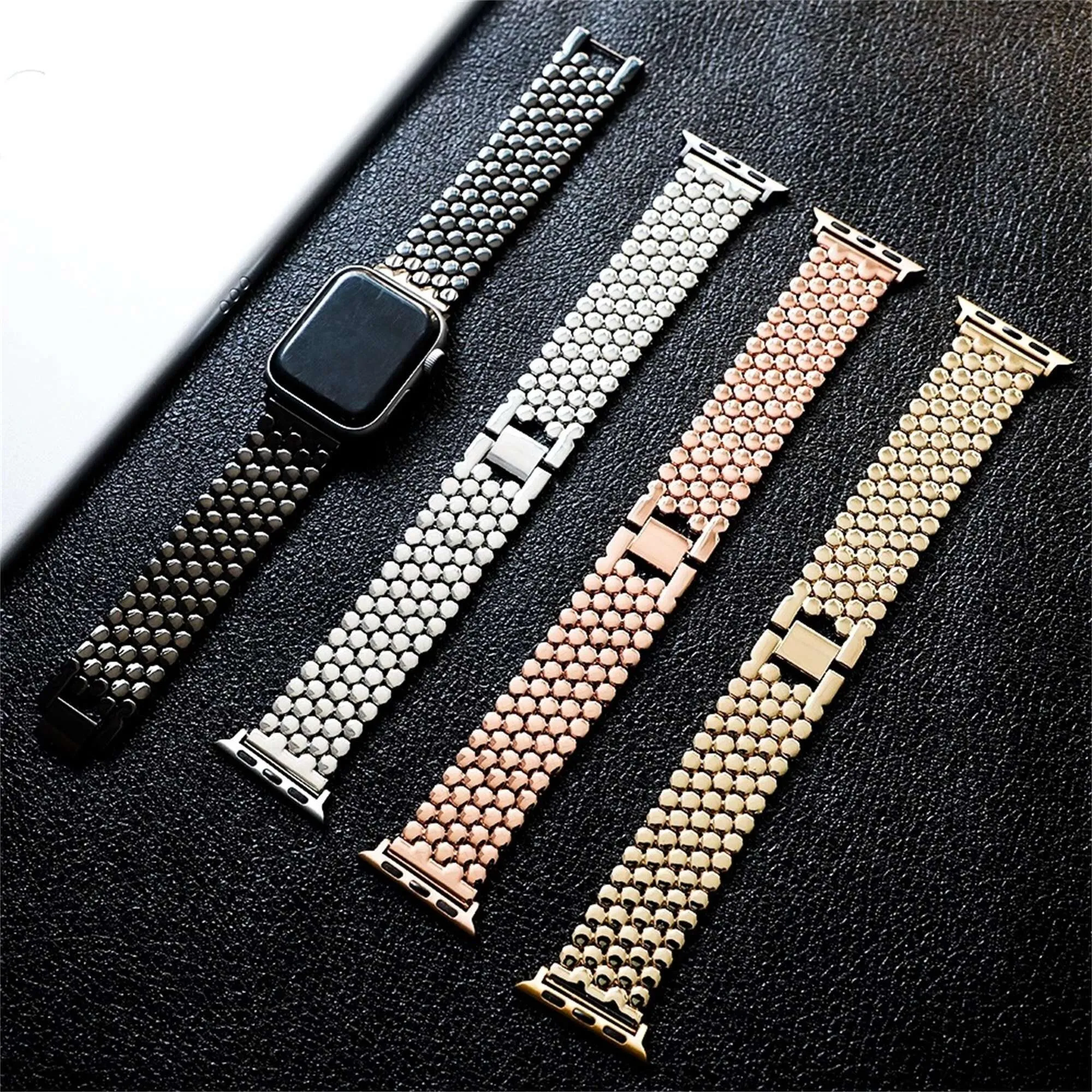 women apple watch gold band