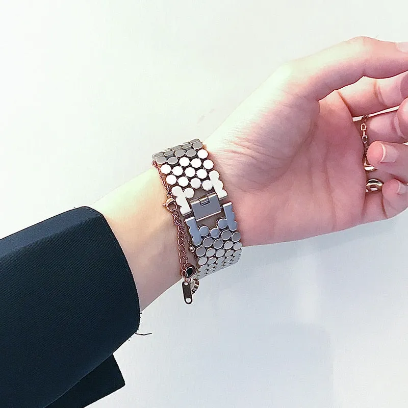 women apple watch gold band