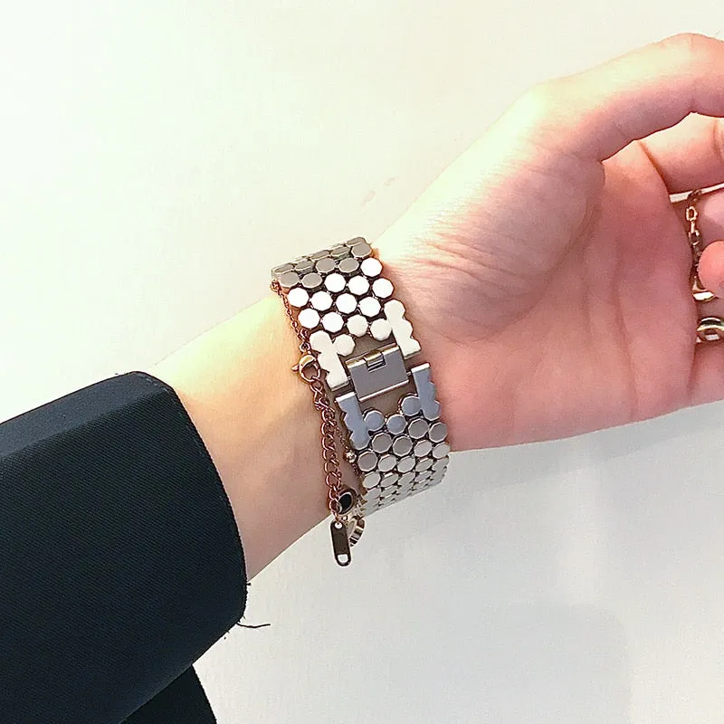 women apple watch gold band