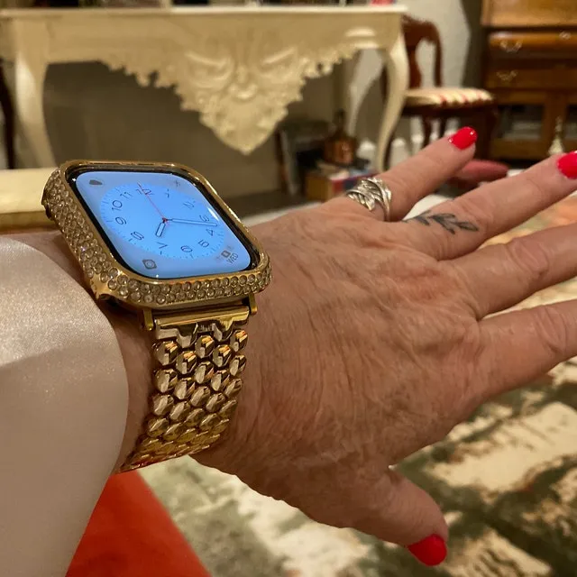 women apple watch gold band