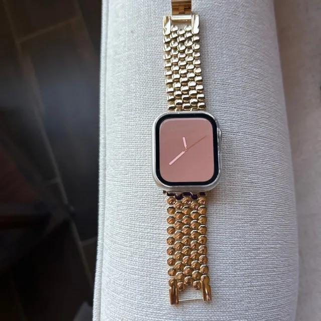 women apple watch gold band