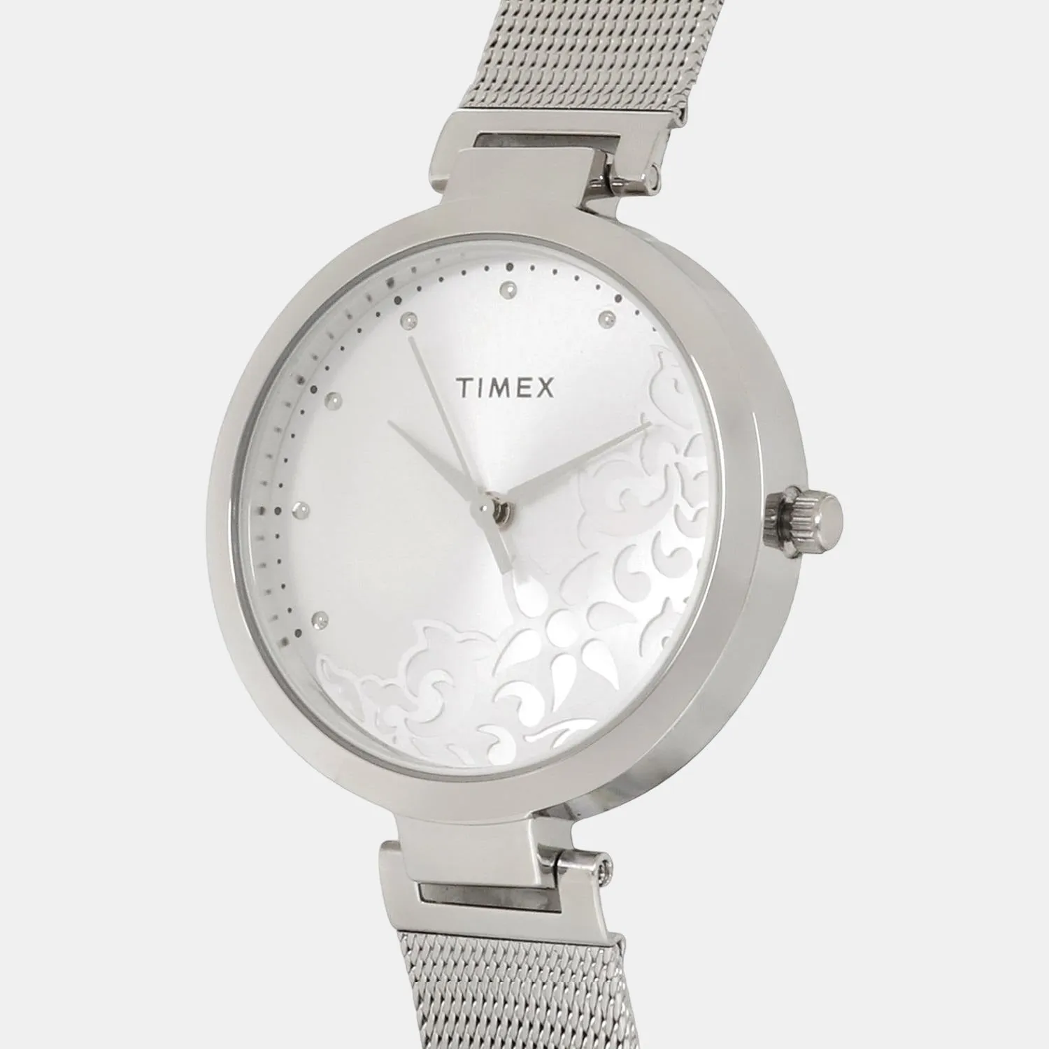 Women Silver Analog Stainless Steel Watch TW000X216
