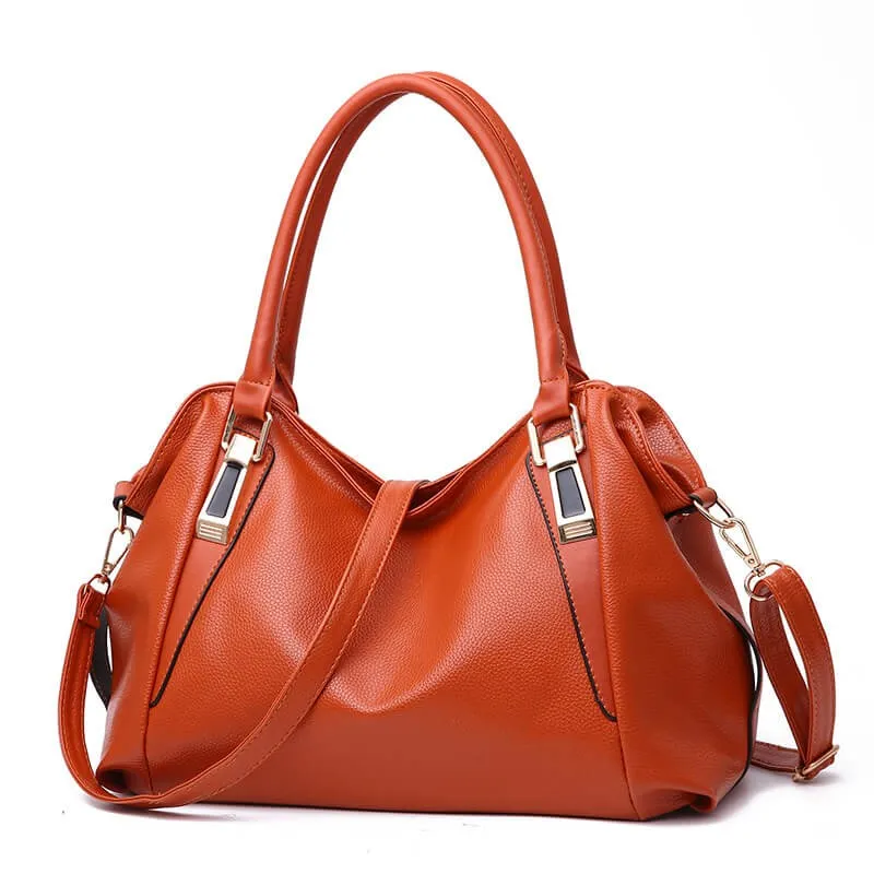 Women's korean soft leather large-capacity versatile shoulder bag