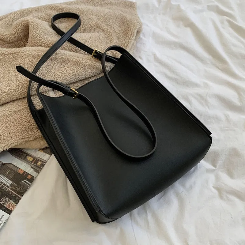 Womens Tote Shoulder Large Capacity Solid Color Bag