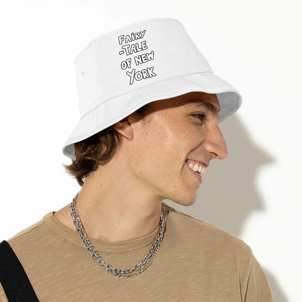 Word Print Bucket Hat - Minimalist Hat - Unique Bucket Hat