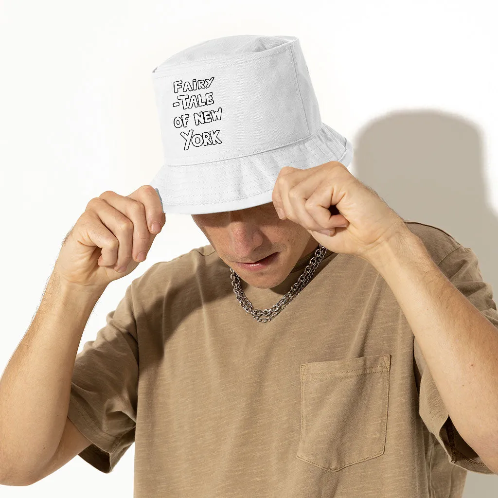 Word Print Bucket Hat - Minimalist Hat - Unique Bucket Hat
