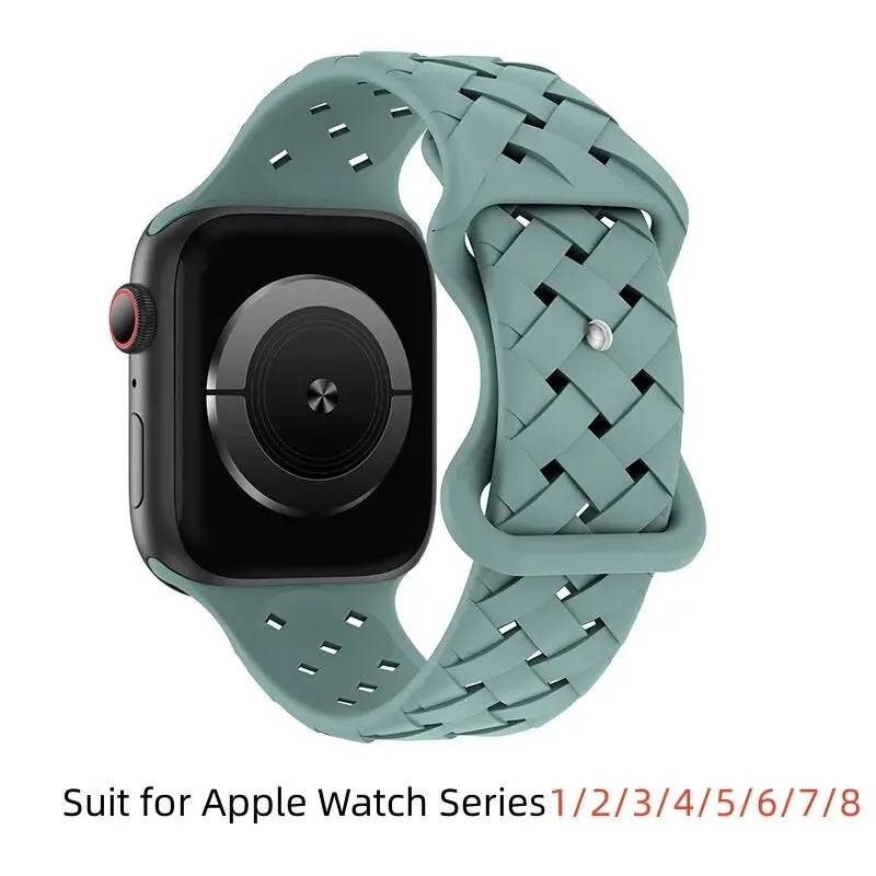 Woven Silicone Apple Watch Band