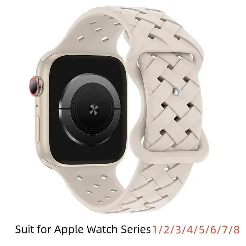 Woven Silicone Apple Watch Band