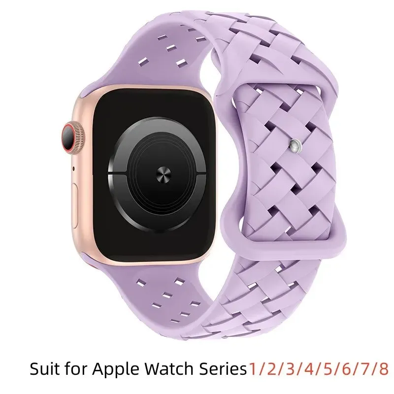 Woven Silicone Apple Watch Band