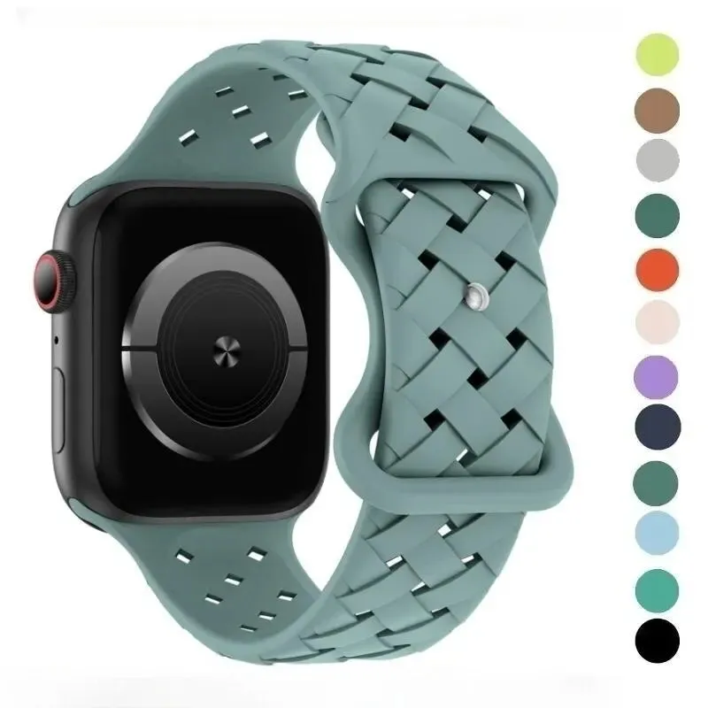 Woven Silicone Apple Watch Band