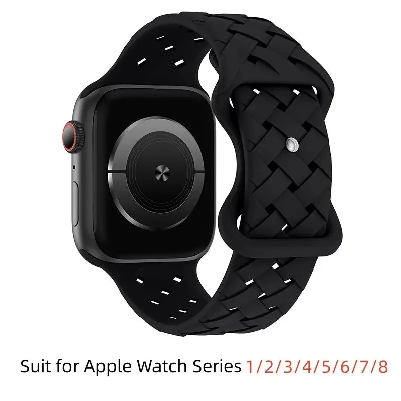 Woven Silicone Apple Watch Band